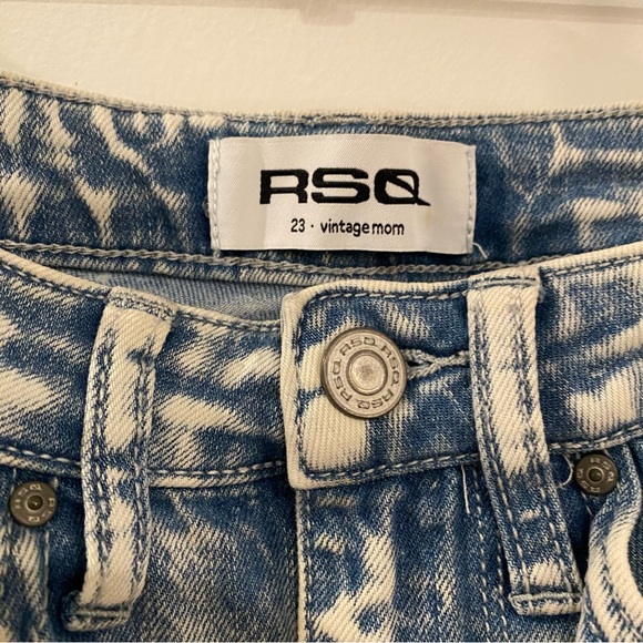 RSQ 90s Acid Wash Vintage Mom Skinny Denim Jeans - Picture 10 of 11